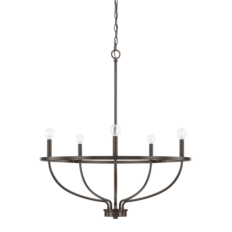 Capital Lighting 428551BZ Five Light Chandelier, Bronze
