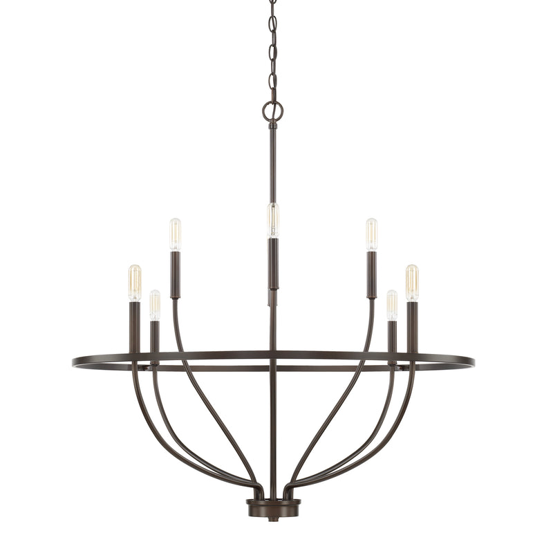 Capital Lighting 428581BZ Eight Light Chandelier, Bronze