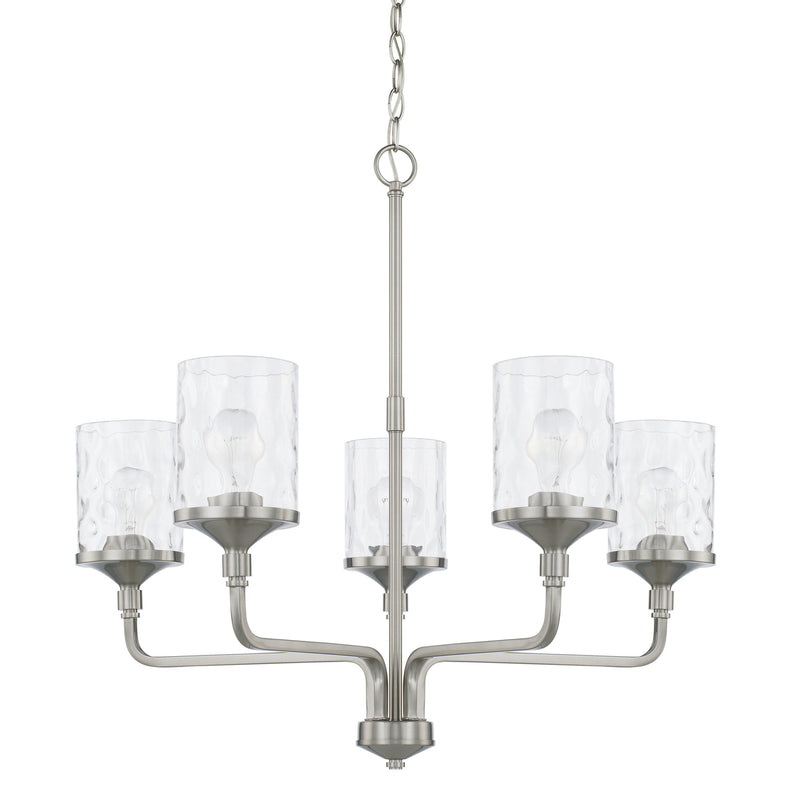 Capital Lighting 428851BN-451 Five Light Chandelier, Brushed Nickel
