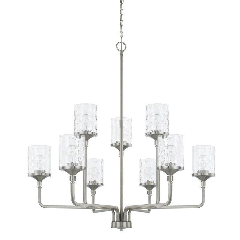 Capital Lighting 428891BN-451 Nine Light Chandelier, Brushed Nickel