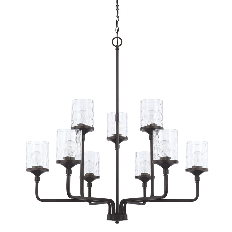 Capital Lighting 428891MB-451 Nine Light Chandelier, Matte Black