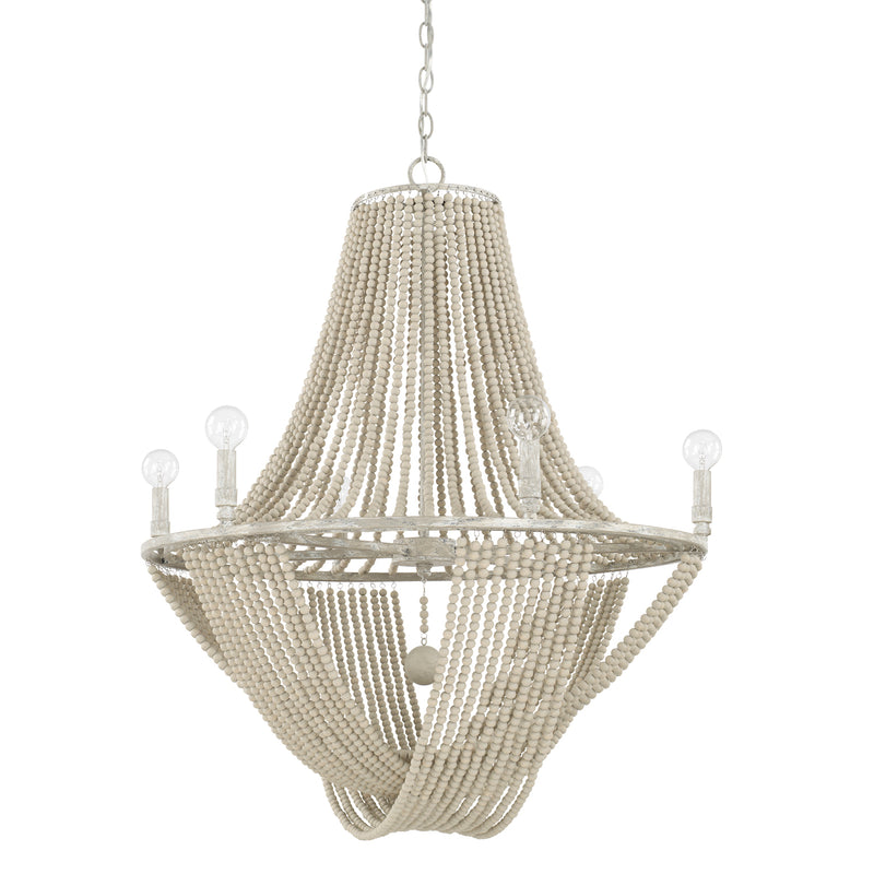 Capital Lighting 429561MS Six Light Chandelier, Mystic Sand