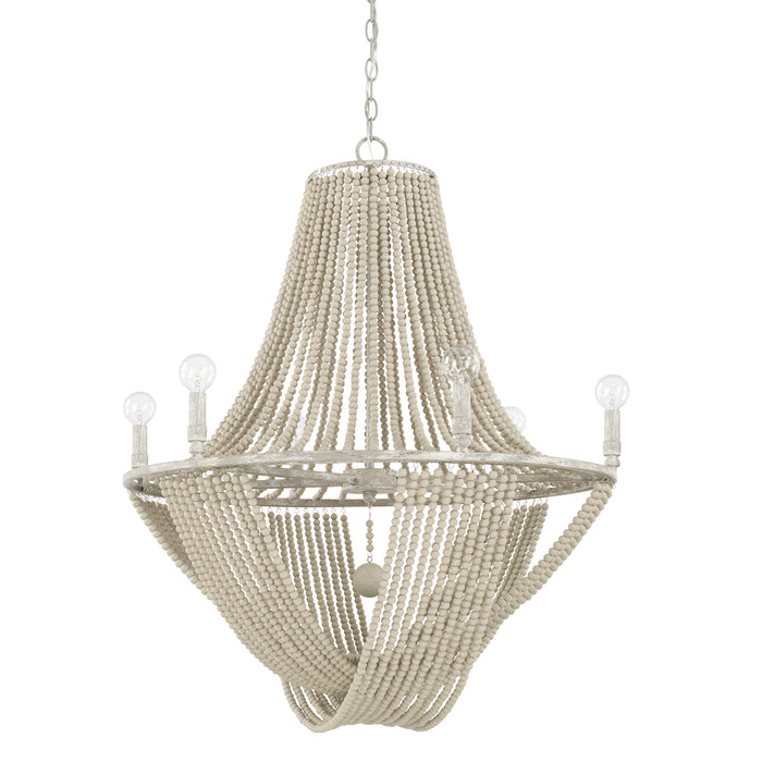 Capital Lighting 429561MS Six Light Chandelier, Mystic Sand