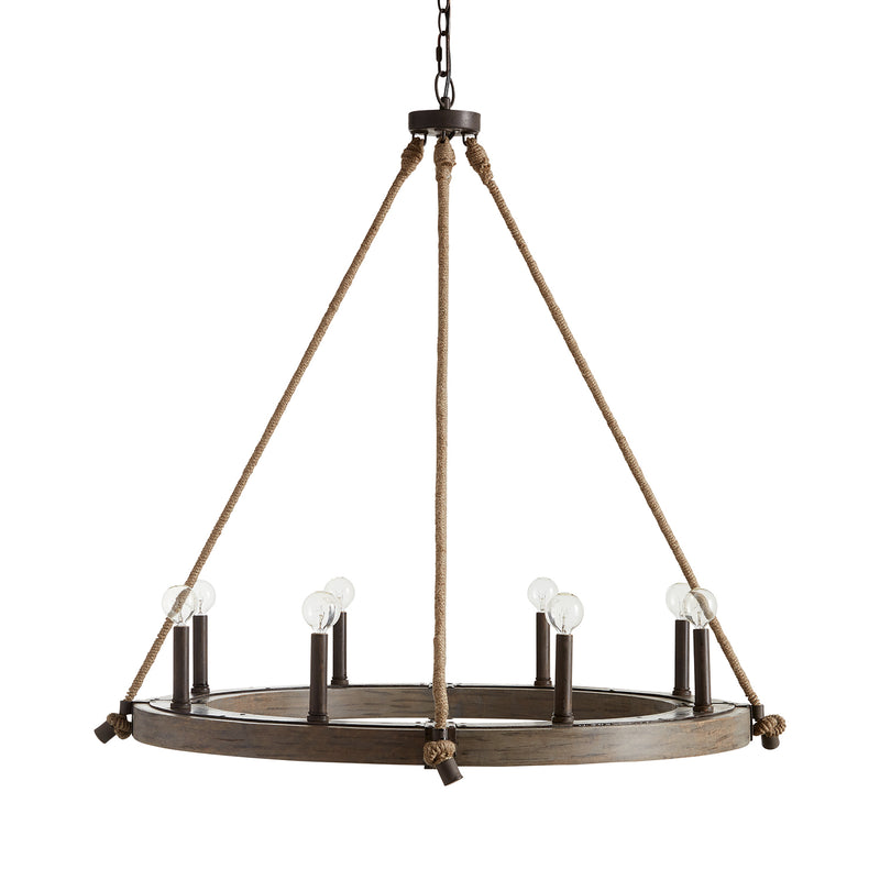 Capital Lighting 429681NG Eight Light Chandelier, Nordic Grey