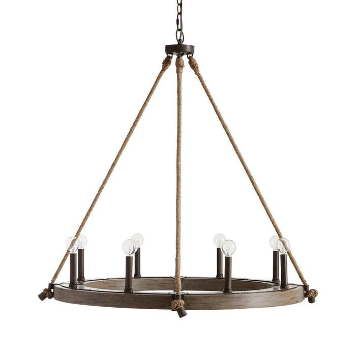 Capital Lighting 429681NG Eight Light Chandelier, Nordic Grey