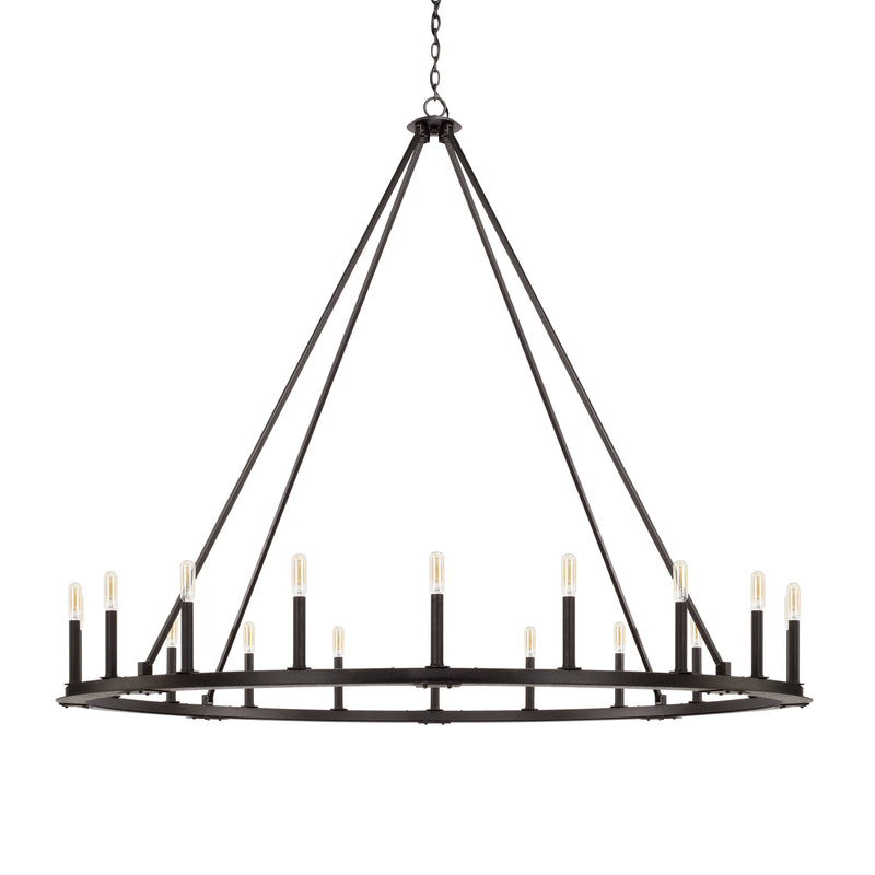 Capital Lighting 4913BI 20 Light Chandelier, Black Iron