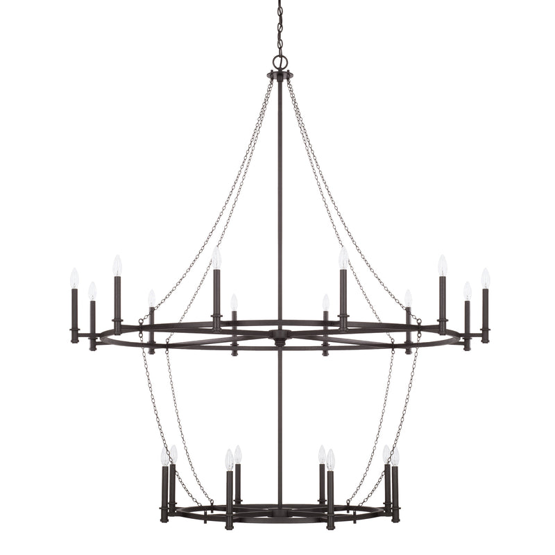 Capital Lighting 528702BI 20 Light Chandelier, Black Iron