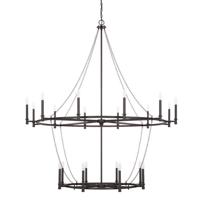 Capital Lighting 528702BI 20 Light Chandelier, Black Iron