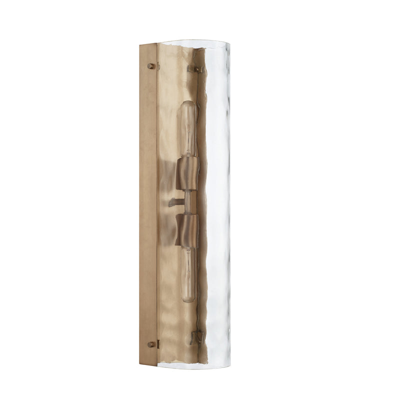 Capital Lighting 627521AD Two Light Wall Sconce, Aged Brass