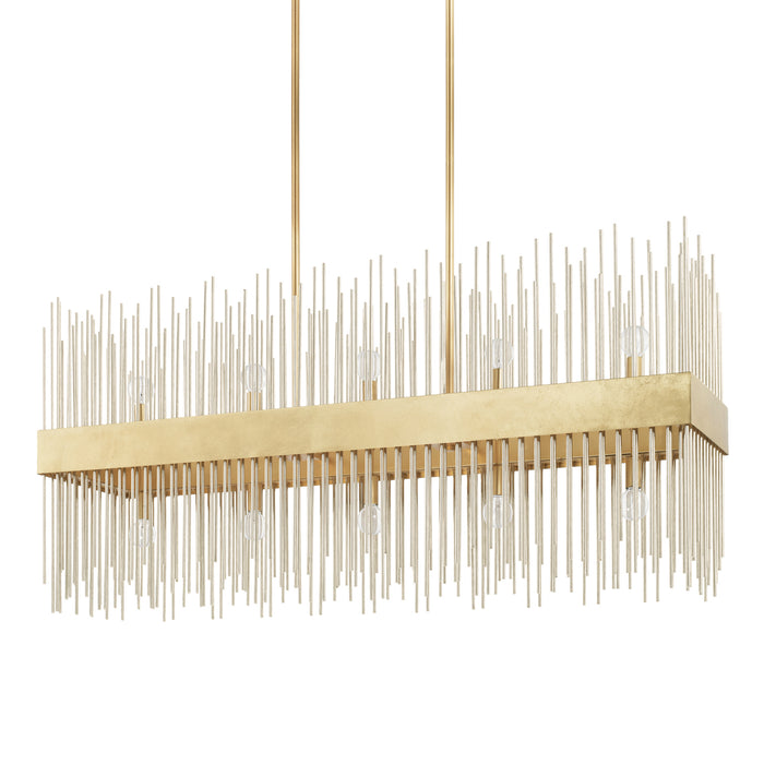 Capital Lighting 825401FI Ten Light Island Pendant, Fire and Ice