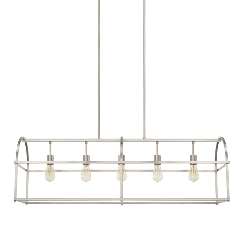 Capital Lighting 825751BN Five Light Island Pendant, Brushed Nickel