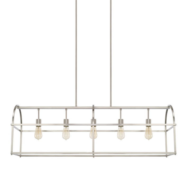 Capital Lighting 825751BN Five Light Island Pendant, Brushed Nickel