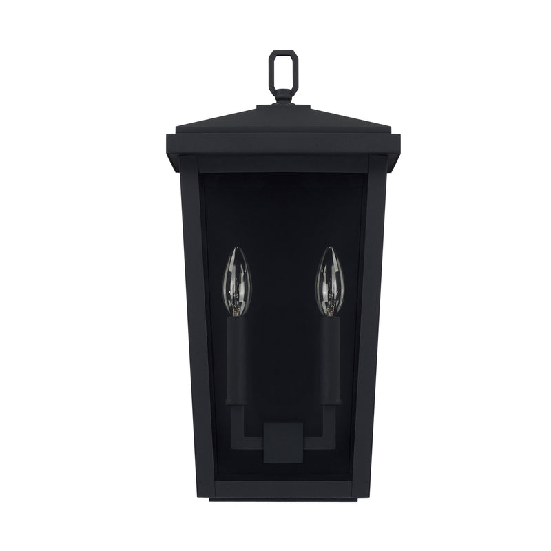 Capital Lighting 926222BK Two Light Outdoor Wall Lantern, Black
