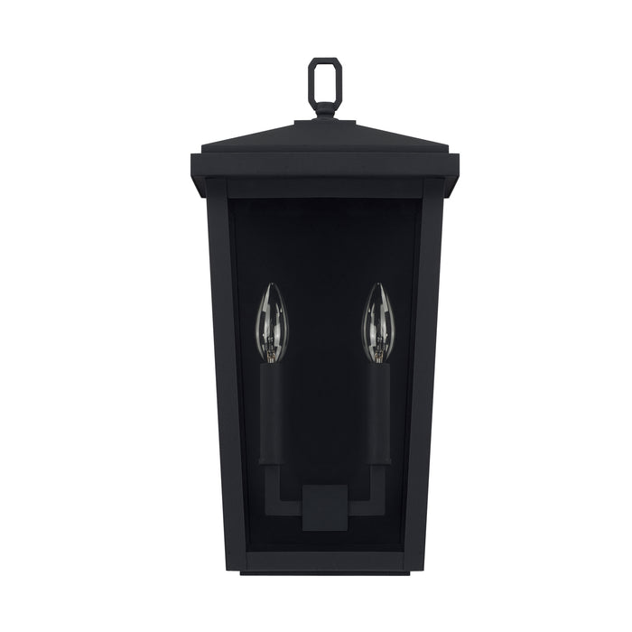 Capital Lighting 926222BK Two Light Outdoor Wall Lantern, Black