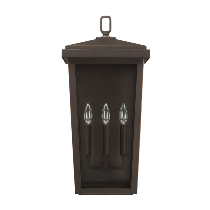 Capital Lighting 926232OZ Three Light Outdoor Wall Lantern, Oiled Bronze