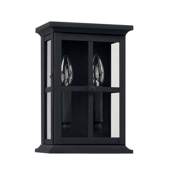 Capital Lighting 926421BK Two Light Outdoor Wall Lantern, Black