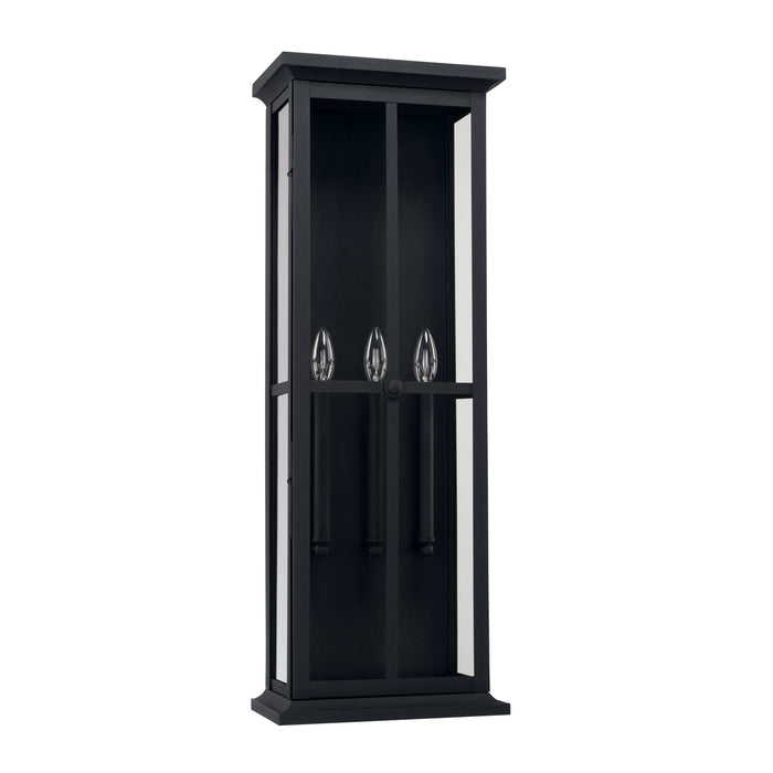 Capital Lighting 926432BK Three Light Outdoor Wall Lantern, Black