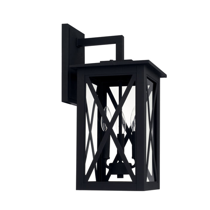 Capital Lighting 926631BK Three Light Outdoor Wall Lantern, Black