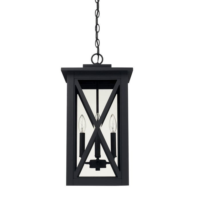 Capital Lighting 926642BK Four Light Outdoor Hanging Lantern, Black