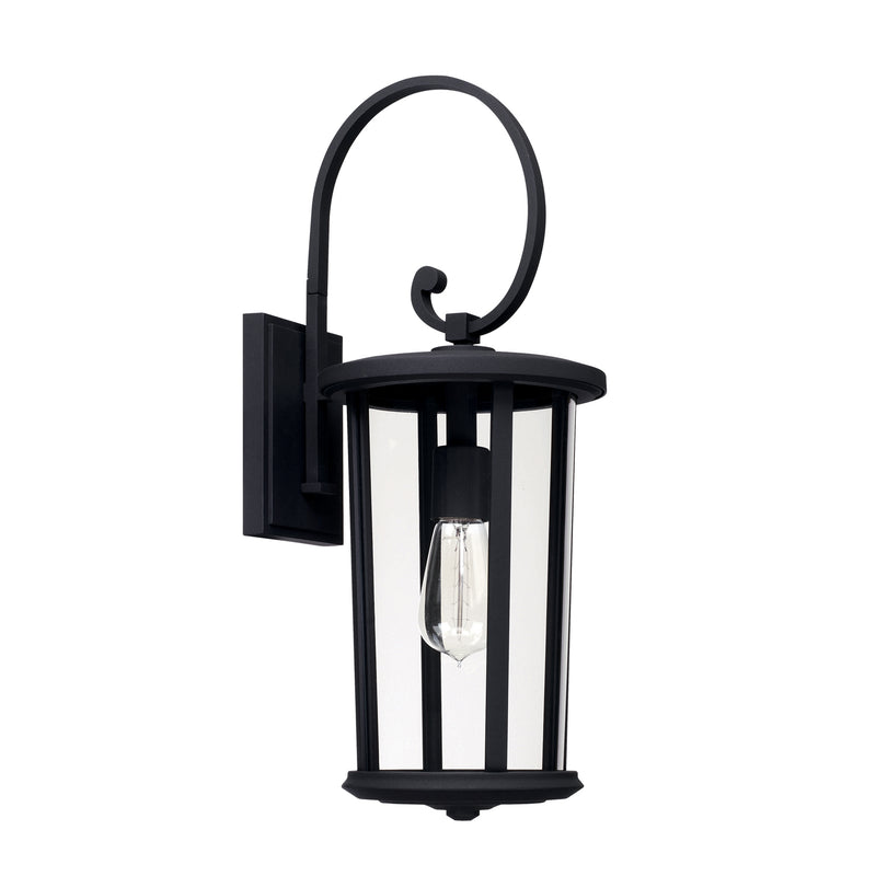 Capital Lighting 926711BK One Light Outdoor Wall Lantern, Black