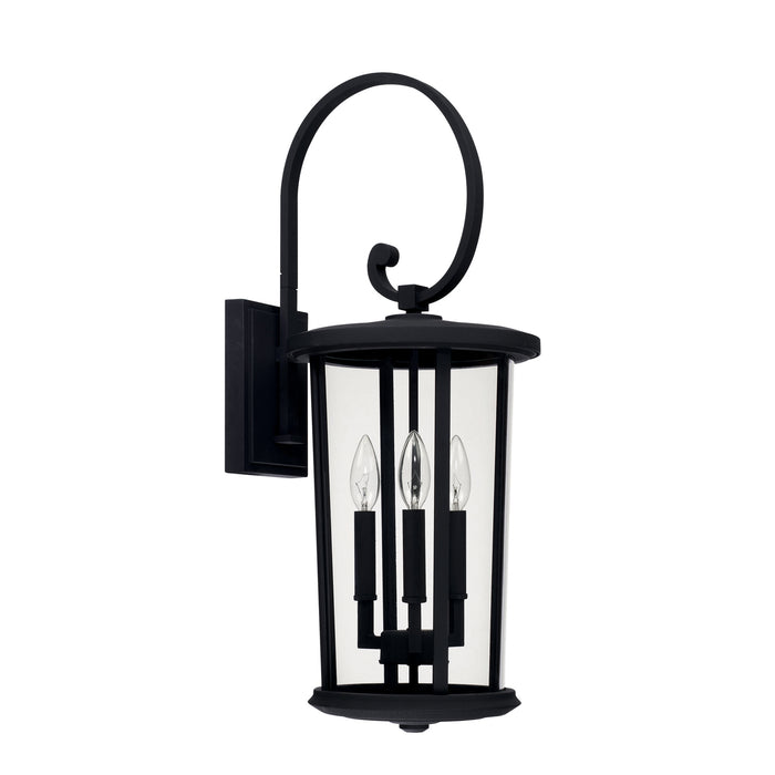 Capital Lighting 926731BK Three Light Outdoor Wall Lantern, Black