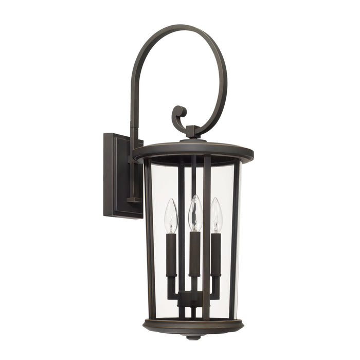 Capital Lighting 926731OZ Three Light Outdoor Wall Lantern, Oiled Bronze
