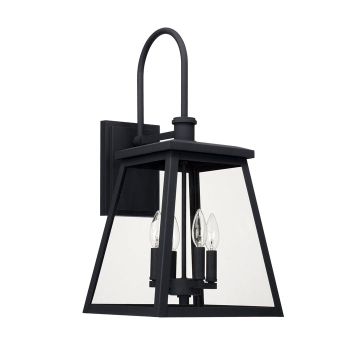 Capital Lighting 926841BK Four Light Outdoor Wall Lantern, Black