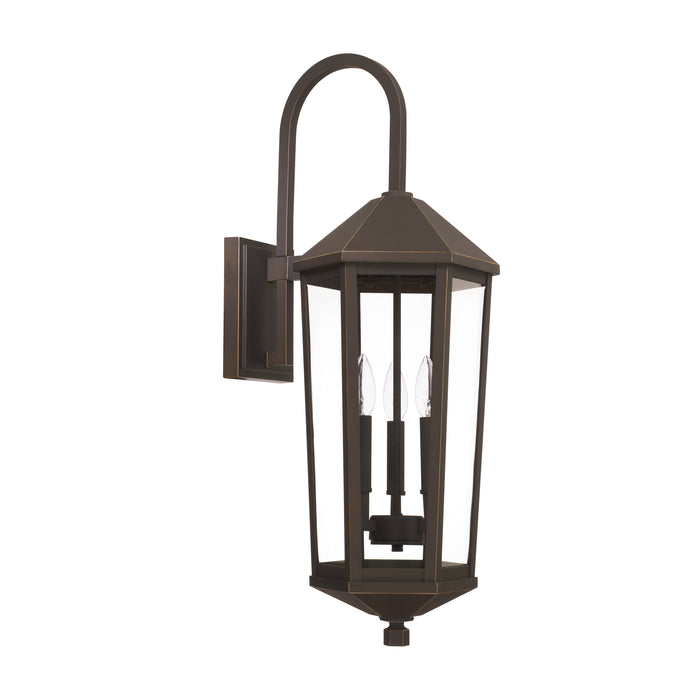 Capital Lighting 926931OZ Three Light Outdoor Wall Lantern, Oiled Bronze