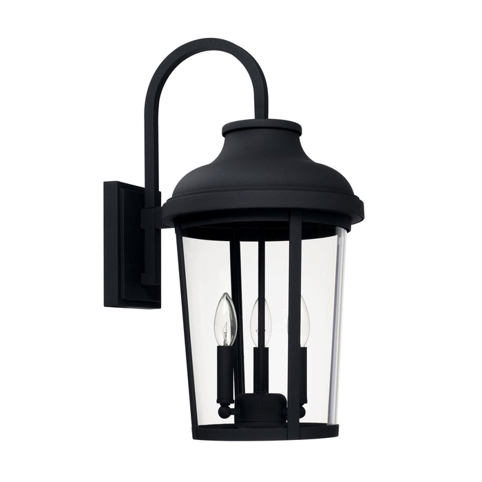 Capital Lighting 927031BK Three Light Outdoor Wall Lantern, Black