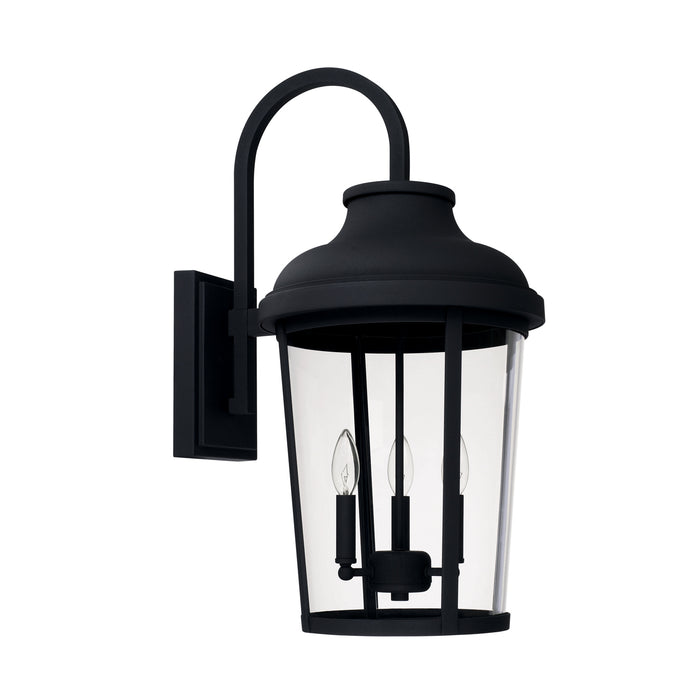 Capital Lighting 927032BK Three Light Outdoor Wall Lantern, Black