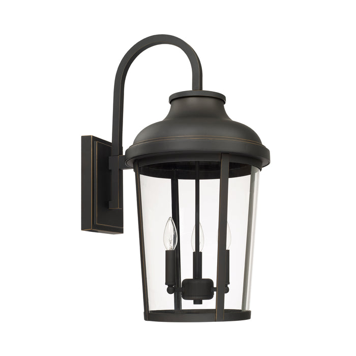 Capital Lighting 927032OZ Three Light Outdoor Wall Lantern, Oiled Bronze