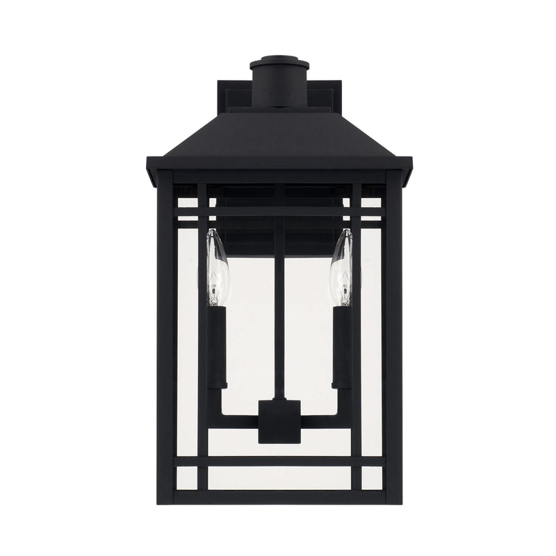 Capital Lighting 927121BK Two Light Outdoor Wall Lantern, Black