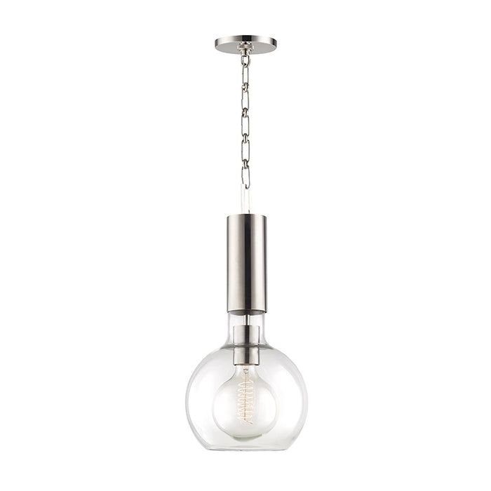 Hudson Valley 1409-PN One Light Pendant, Polished Nickel