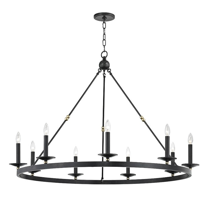 Hudson Valley 3209-AOB Nine Light Chandelier, Aged Old Bronze