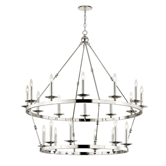 Hudson Valley 3247-PN 20 Light Chandelier, Polished Nickel