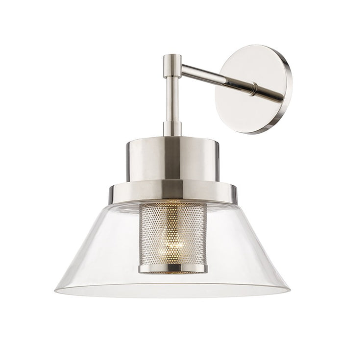 Hudson Valley 4030-PN One Light Wall Sconce, Polished Nickel