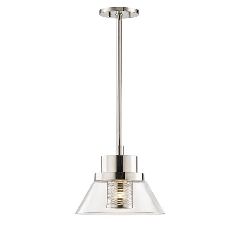 Hudson Valley 4031-PN One Light Pendant, Polished Nickel