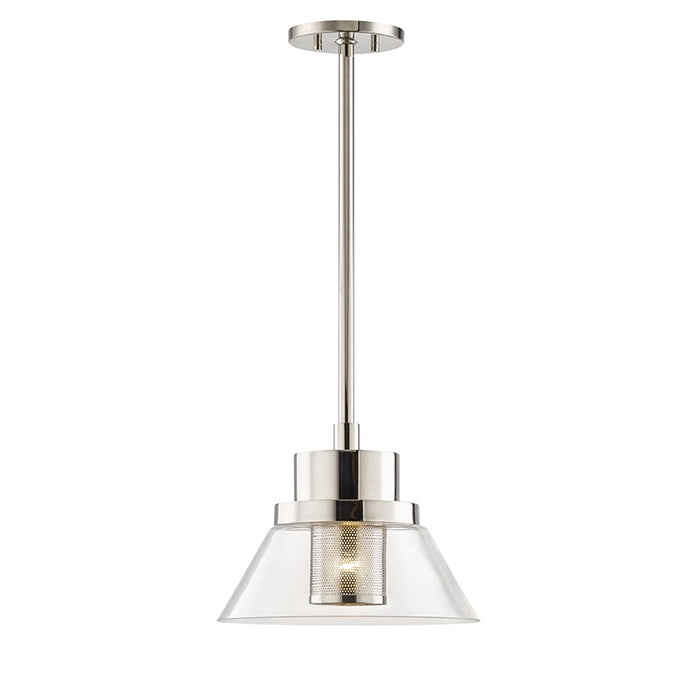 Hudson Valley 4031-PN One Light Pendant, Polished Nickel