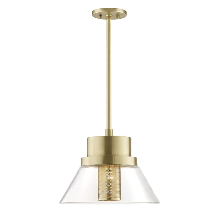 Hudson Valley 4032-AGB One Light Pendant, Aged Brass