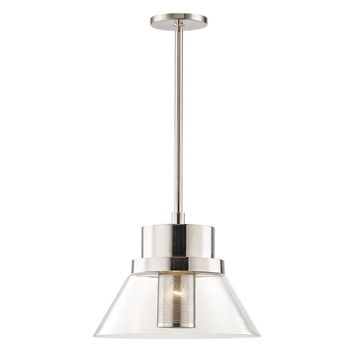 Hudson Valley 4032-PN One Light Pendant, Polished Nickel