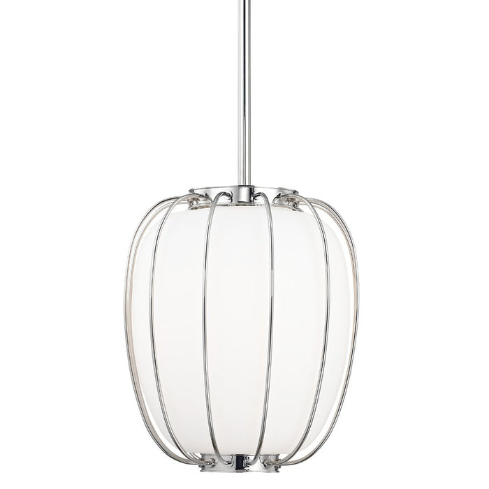 Hudson Valley 5114-PN One Light Pendant, Polished Nickel
