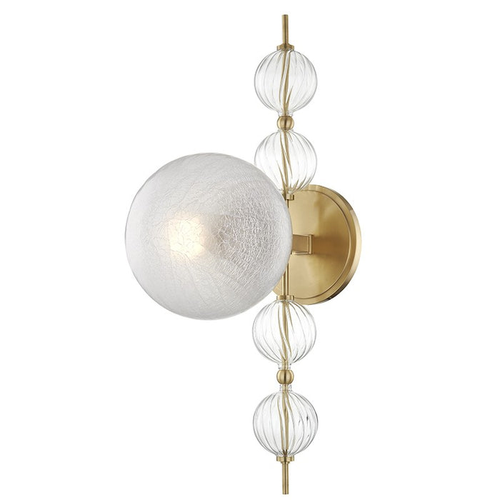 Hudson Valley 6400-AGB One Light Wall Sconce, Aged Brass
