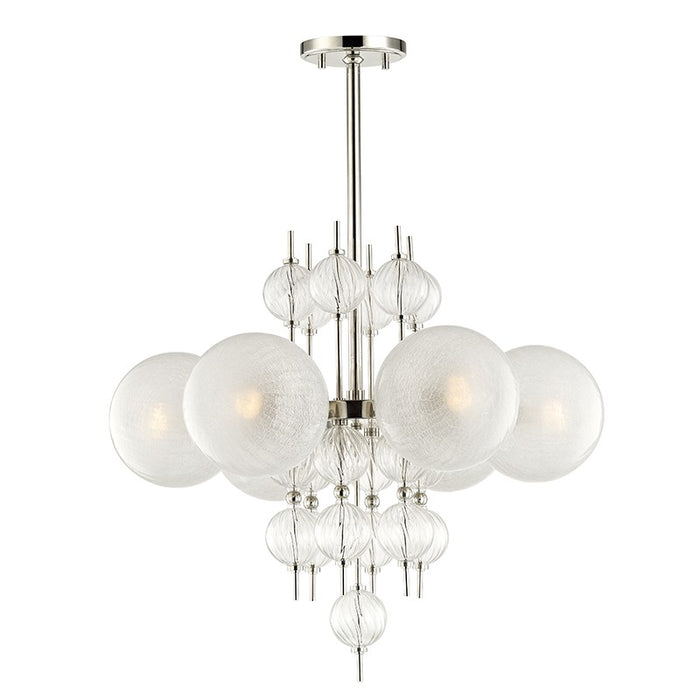 Hudson Valley 6427-PN Six Light Chandelier, Polished Nickel