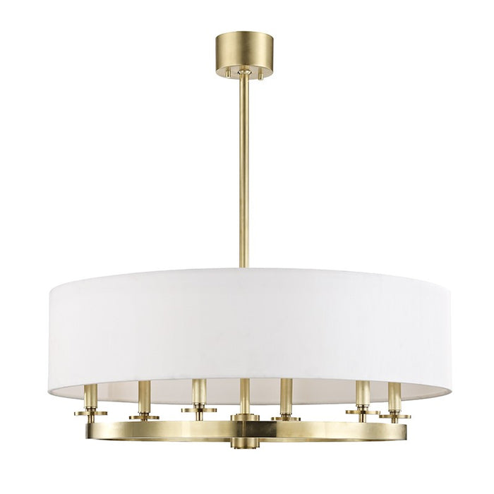 Hudson Valley 6530-AGB Six Light Chandelier, Aged Brass