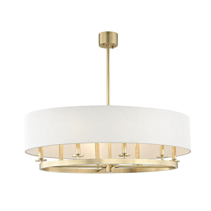 Hudson Valley 6539-AGB Eight Light Island Pendant, Aged Brass