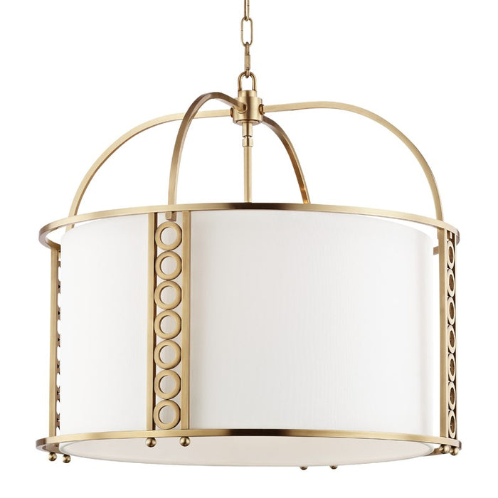Hudson Valley 6724-AGB Eight Light Chandelier, Aged Brass