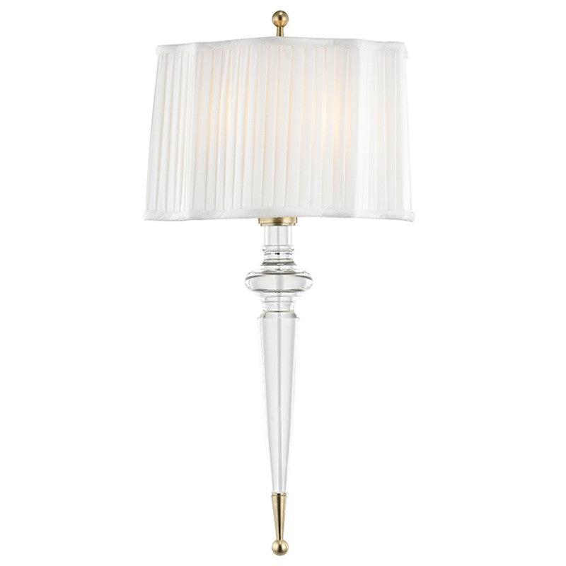 Hudson Valley 7611-AGB Two Light Wall Sconce, Aged Brass
