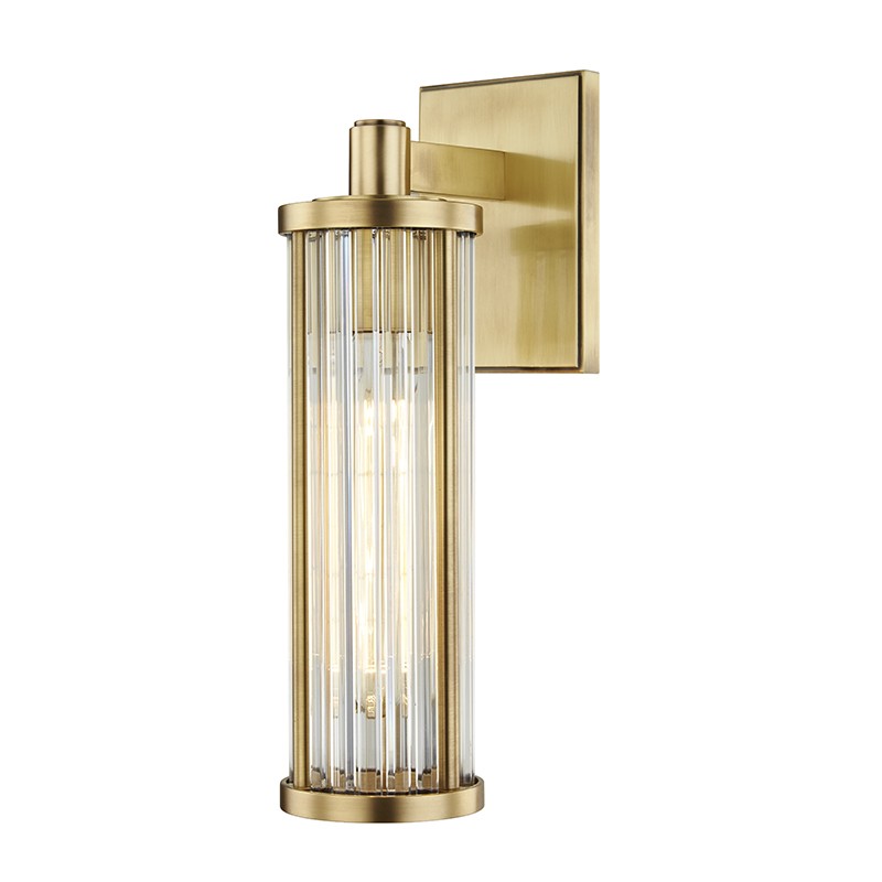 Hudson Valley 9121-AGB One Light Wall Sconce, Aged Brass