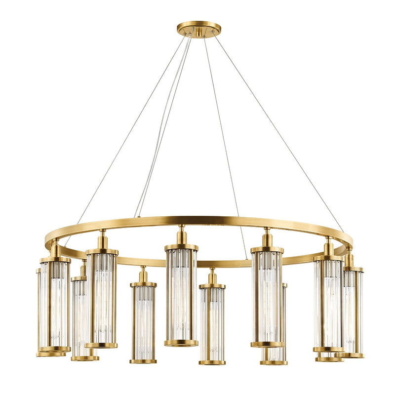Hudson Valley 9142-AGB 12 Light Chandelier, Aged Brass
