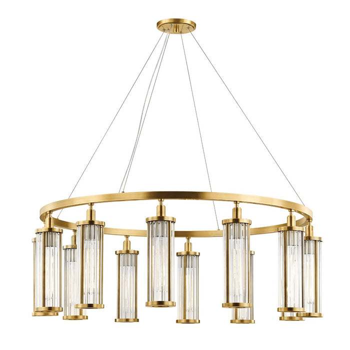 Hudson Valley 9142-AGB 12 Light Chandelier, Aged Brass